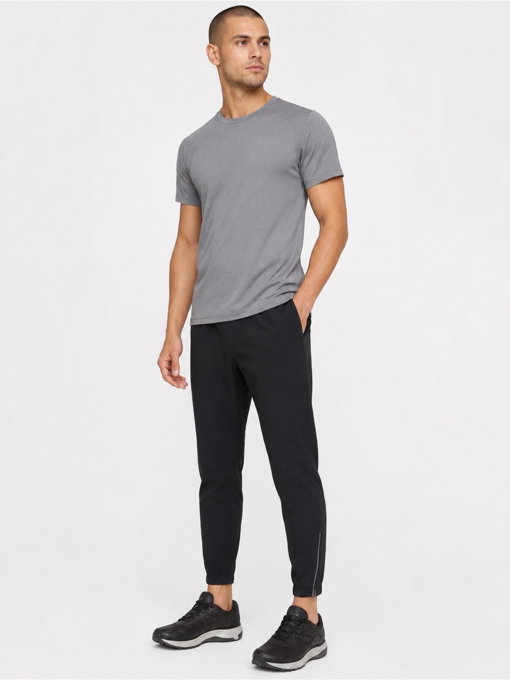 Lululemon Surge Joggers Black Lightweight Running Pants Zip Ankle 28x29 EUC